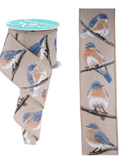 Chubby Birds Ribbon 2.5"x10Y