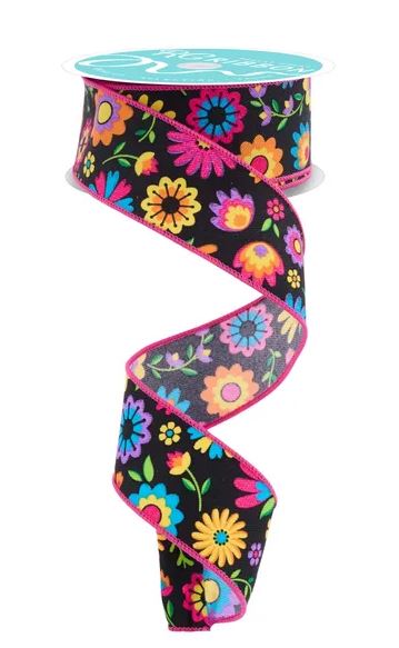 Fiesta Florals Ribbon 1.5"x10Y
