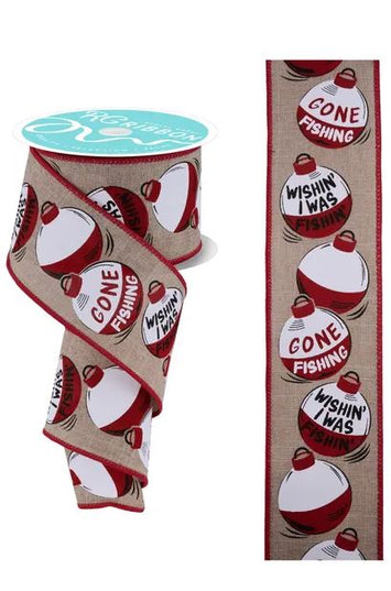 Fishing Bobbers Ribbon 2.5"x10Y