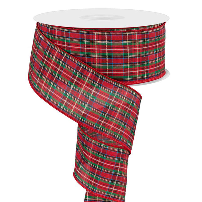 2.5" x 50yd Woven Plaid