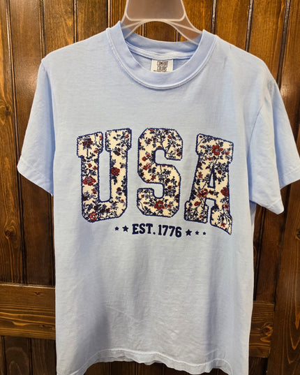 Floral USA TShirt (2 styles)