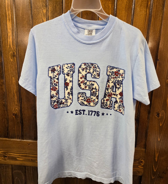 Floral USA TShirt (2 styles)