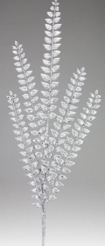 37" Glitter Fern Spray