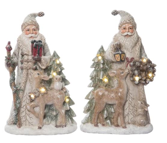 Light Up Forest Santa Figure