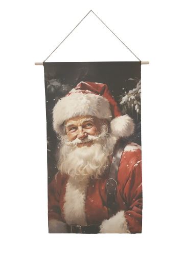 Vintage Santa #1 Canvas Scroll 14" x 30"