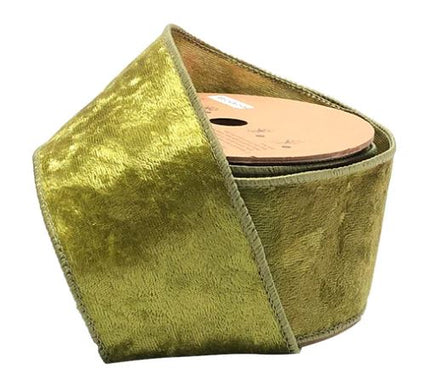 2.5"x10Y Reversible Velvet/Lurex Wired Ribbon