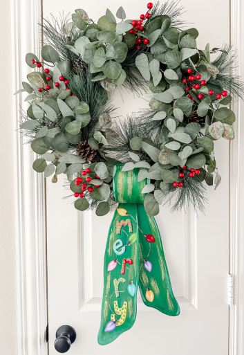 Merry & Bright Wreath Ribbon