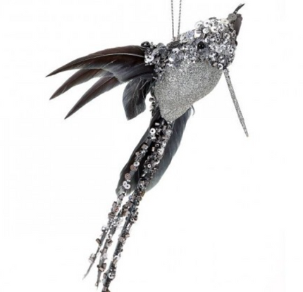 8" Glitter/Sequin/Beaded Hummingbird