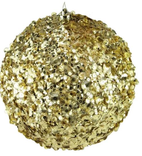 150mm Flower Sequin Ball Ornament
