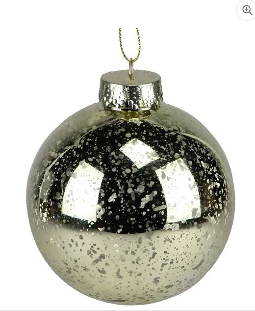 100mm Antique Look Seamless Ball Ornament