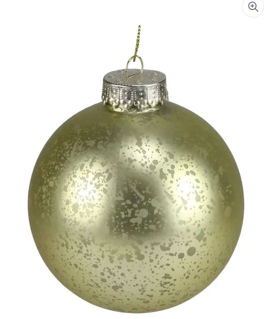 100mm Antique Look Seamless Ball Ornament