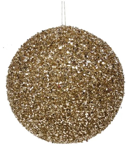 6" Glitter Ball Ornament