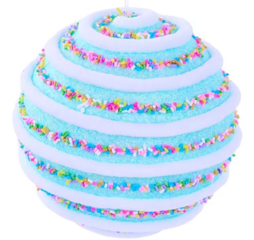 5.125" Candy Sprinkle Swirl Ball Ornament