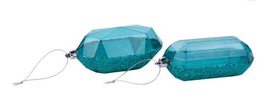 5.25" Laser Glitter Gem Ornament