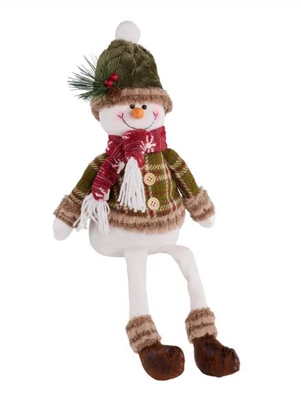 19.75" Sitting Snowman