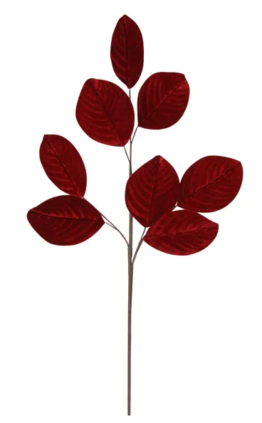 31" Velvet Magnolia Leaf Spray
