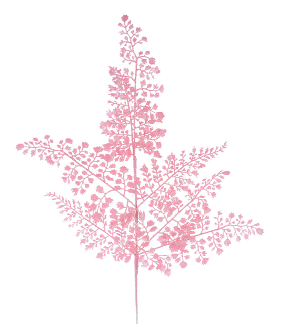 23"L Irid Glitter Maidenhair Fern Spray