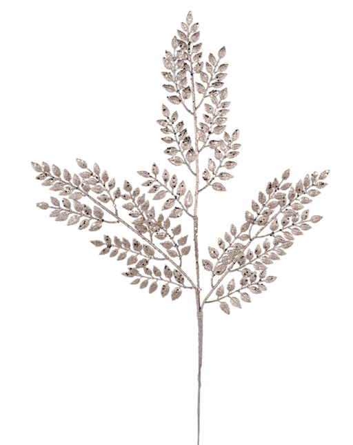 29"L Champagne Metallic Leaf Spray