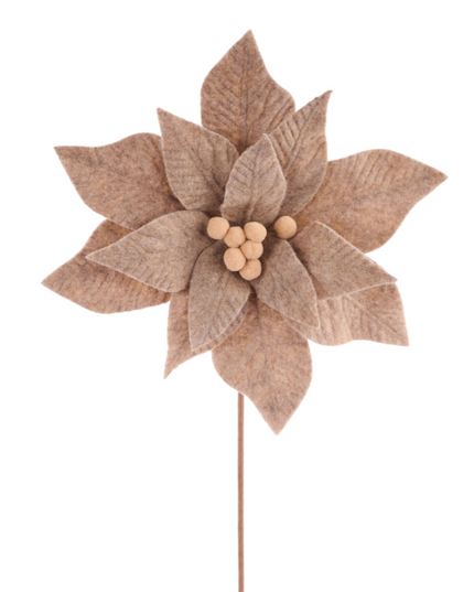 11"Dia x 20"L Felt Poinsettia Stem
