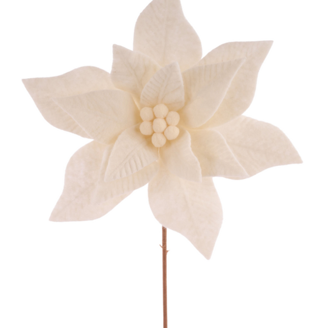 11"Dia x 20"L Felt Poinsettia Stem