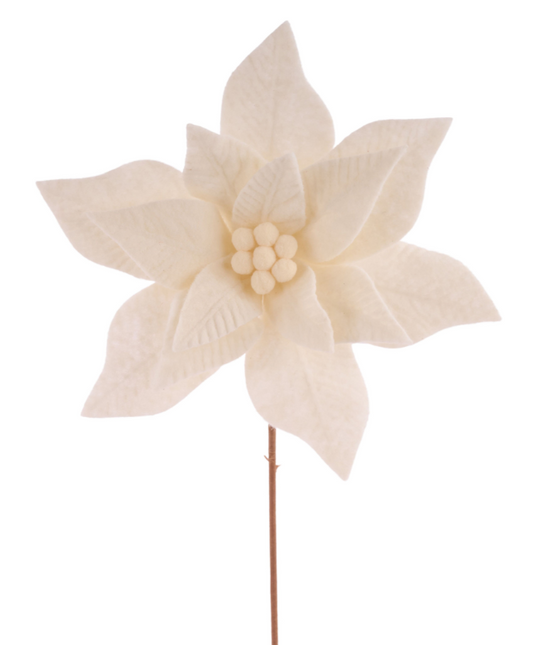 11"Dia x 20"L Felt Poinsettia Stem