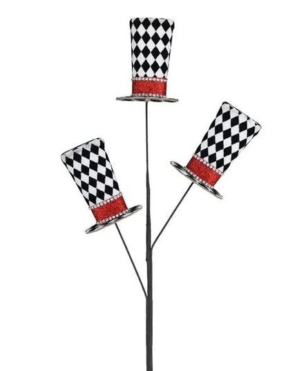 28" Harlequin Top Hat Spray