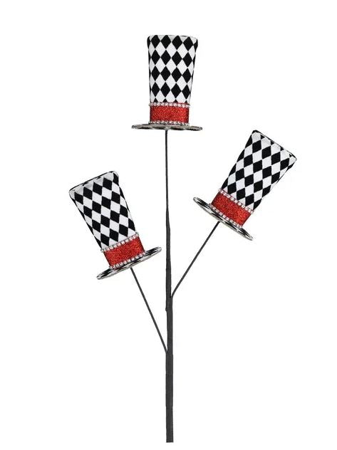 28" Harlequin Top Hat Spray