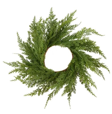 14" Arborvitae Candle Ring