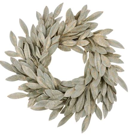 24" Brushed Bay Leaf Wreath