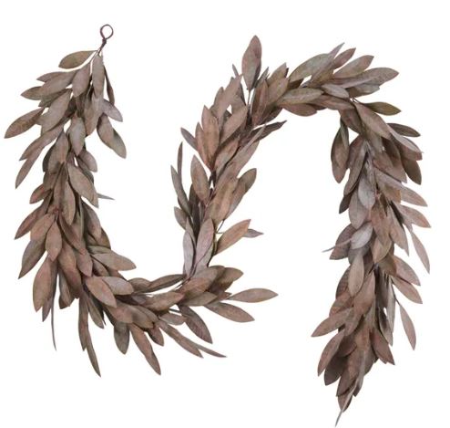 6' Brushed Bay Leaf Garland