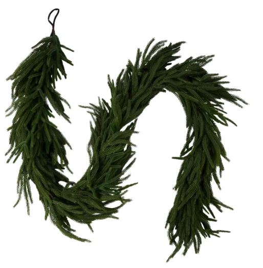 6' Mixed Ming Pine Thin Garland