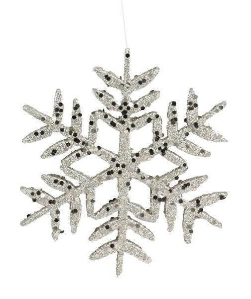 2 Asst 10"Dia Glitter Snowflake Ornament
