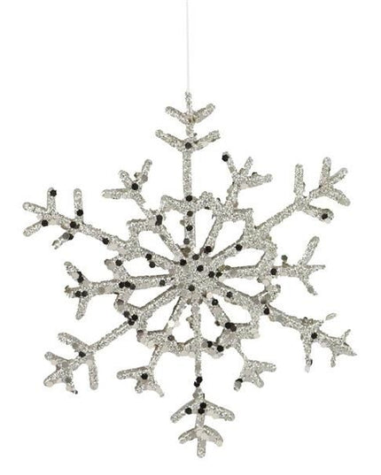 2 Asst 10"Dia Glitter Snowflake Ornament